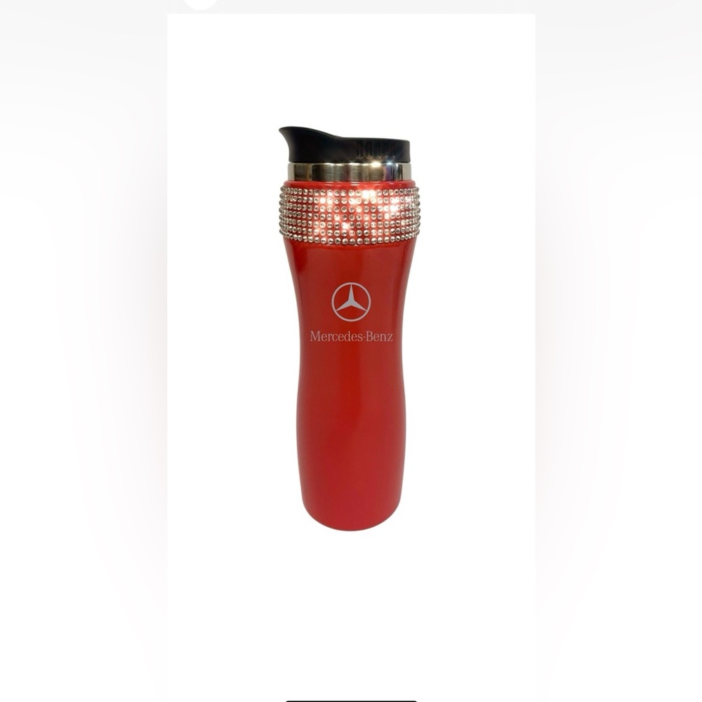 Mercedes Benz Engraved Crystal Tumbler Mug 18 Oz Cup Thermal Water Bottle Frame